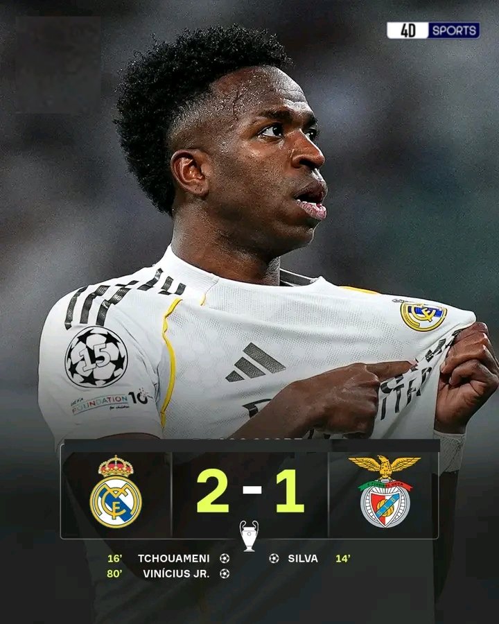 رسميًا | ريال مدريد إلى دور الـ16 بعد إقصاء بنفيكا من دوري أبطال أوروبا
