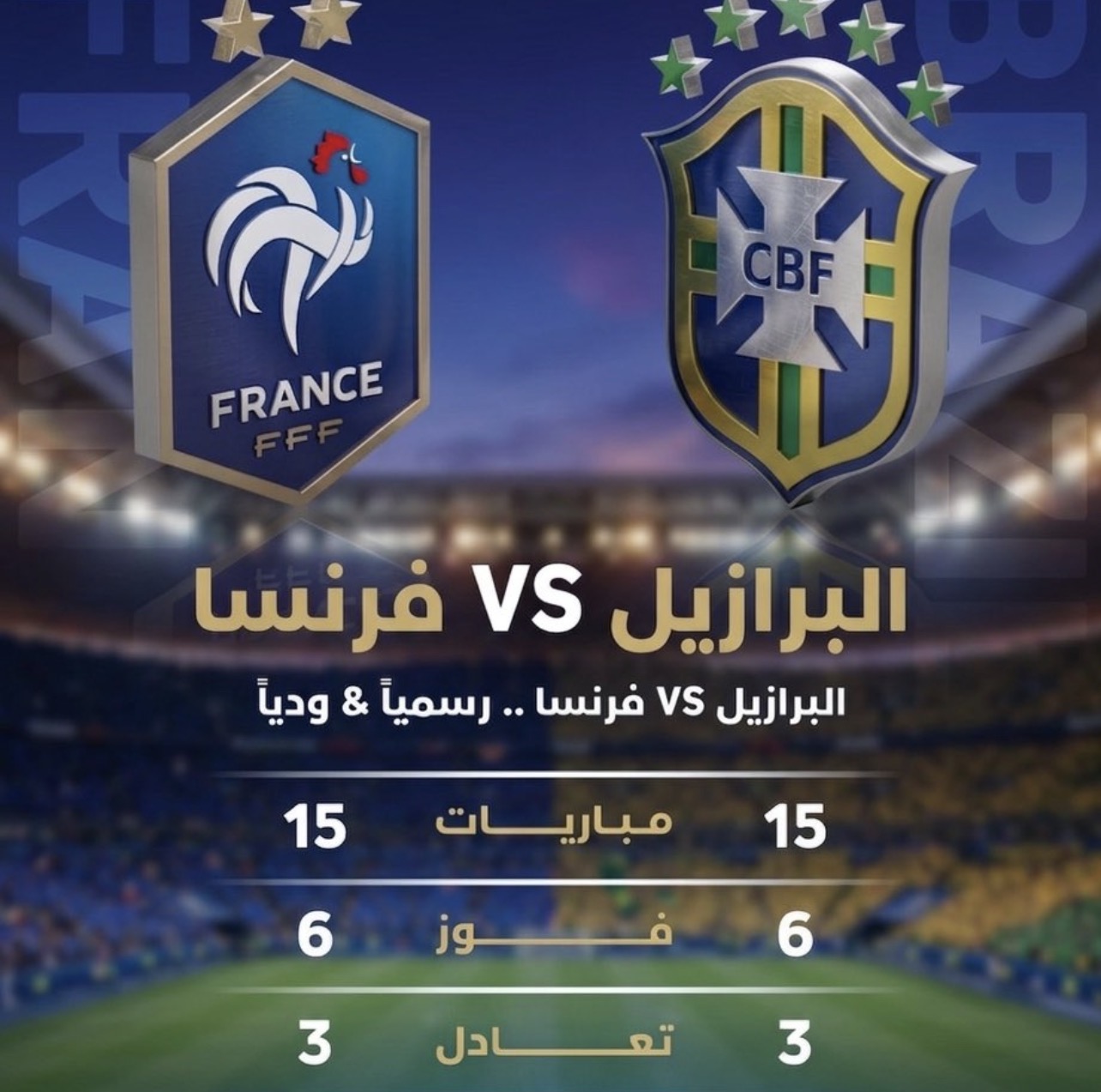 بث مباشر مباراة فرنسا والبرازيل الودية اليوم.. الموعد والقنوات الناقلة والمعلق عامر عبد الله